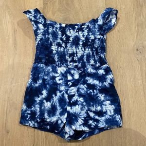 Baby GAP blue/white tie dye romper 3T EUC